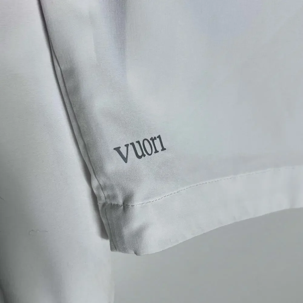Vuori Venture Track Rain Jacket White Full Zip Lightweight Sz M